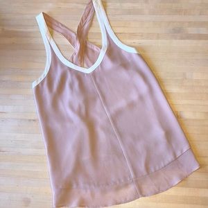 Beige cross back tank